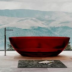 Прозрачная ванна ABBER Kristall AT9702Rubin 180х85 красная